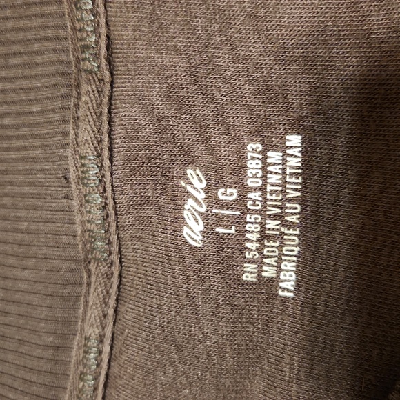 aerie "Chilled Out" oversized sherpa sweater, dark brown, large - Picture 4 of 8